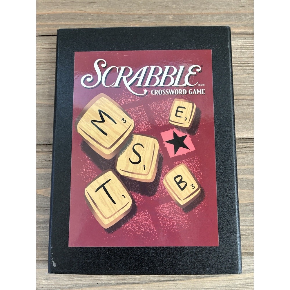 VTG 2005 Scrabble‎ Wooden Box Bookshelf Edition Collection COMPLETE